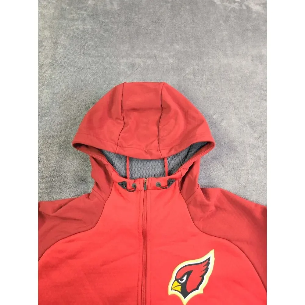 Nike NFL Arizona Cardinals Therma-Fit Men's Size S OnField Hoodie Red Full-Zip